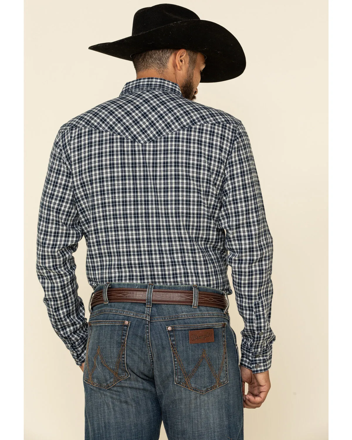 Product Name:  Cody James Men's Ash Small Plaid Long Sleeve Western Flannel Shirt