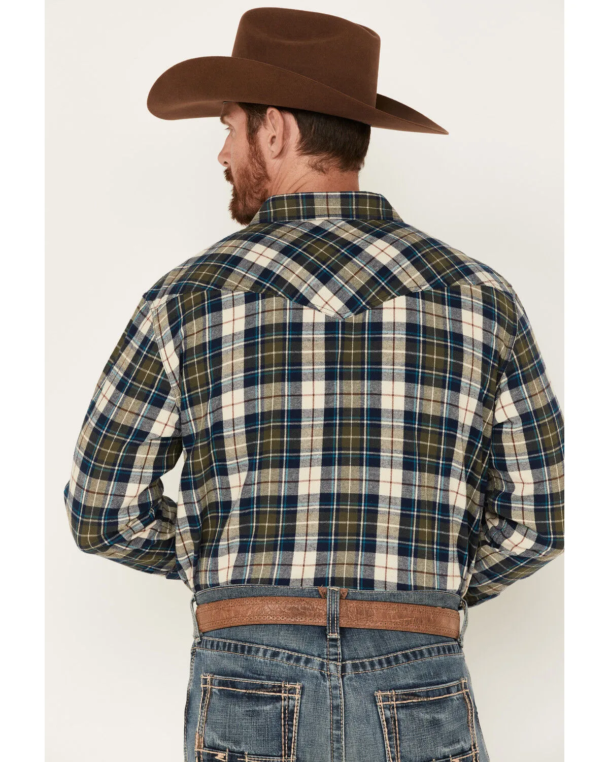 Product Name:  Cody James Men's Buck Plaid Print Long Sleeve Snap Western Flannel Shirt