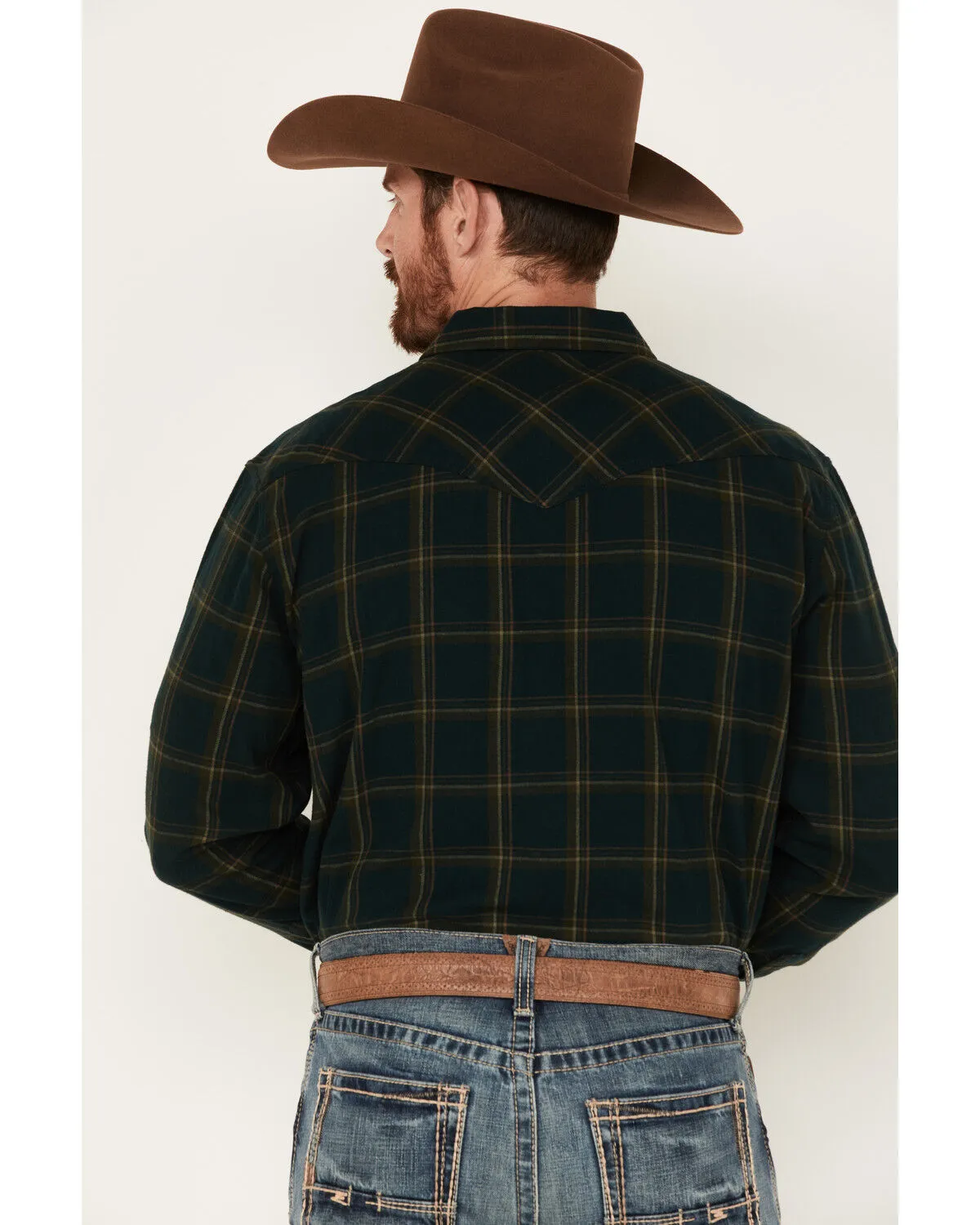 Product Name:  Cody James Men's Yucca Valley Plaid Print Long Sleeve Snap Western Flannel Shirt