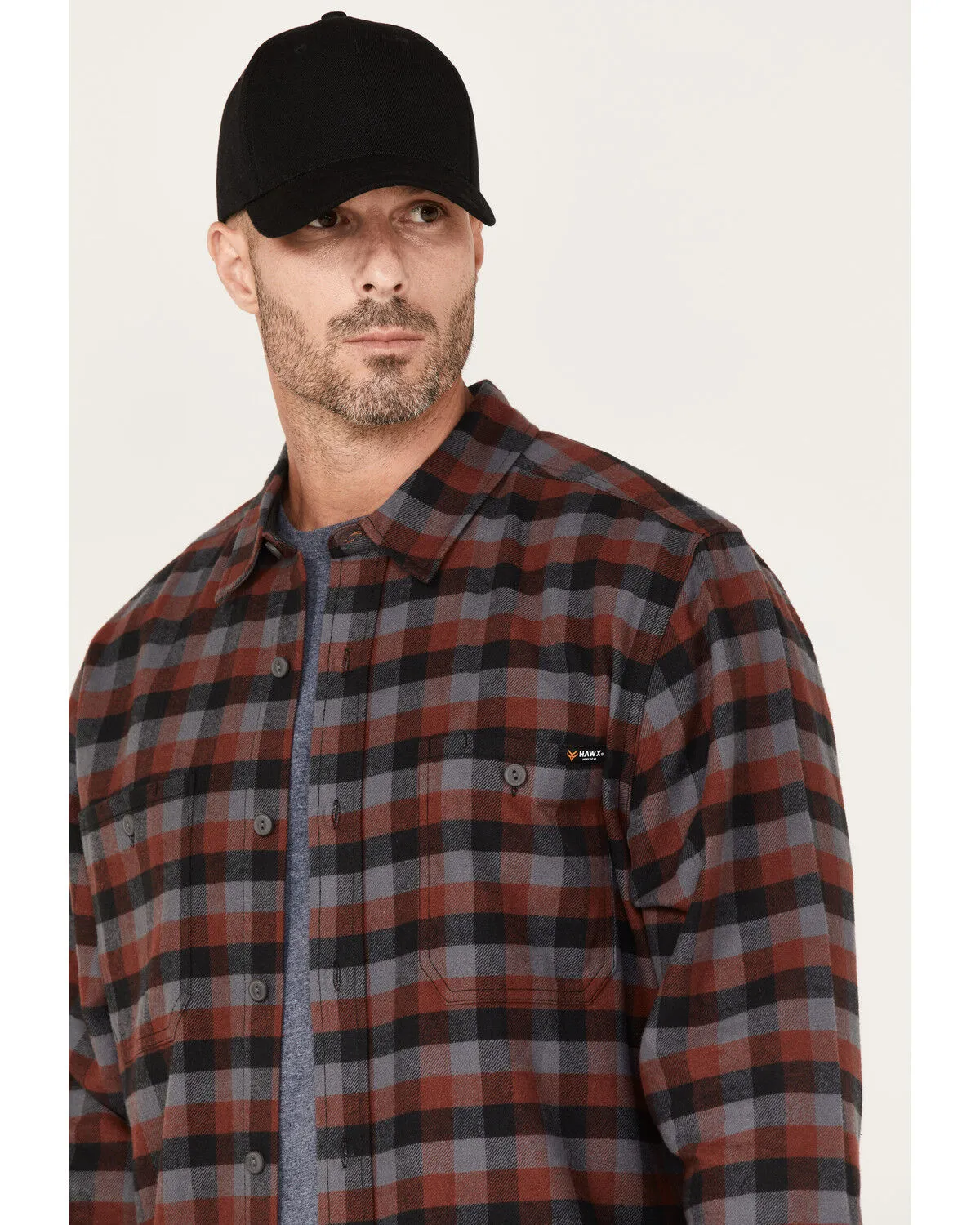 Product Name:  Hawx Men's Checker Long Sleeve Button-Down Flannel Shirt