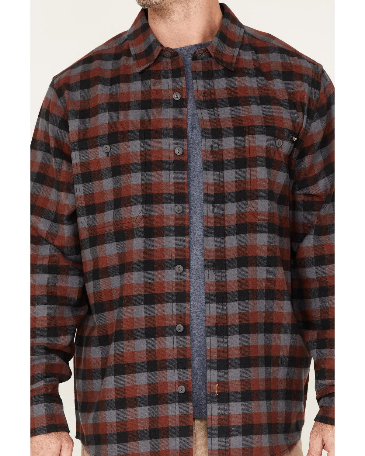 Product Name:  Hawx Men's Checker Long Sleeve Button-Down Flannel Shirt