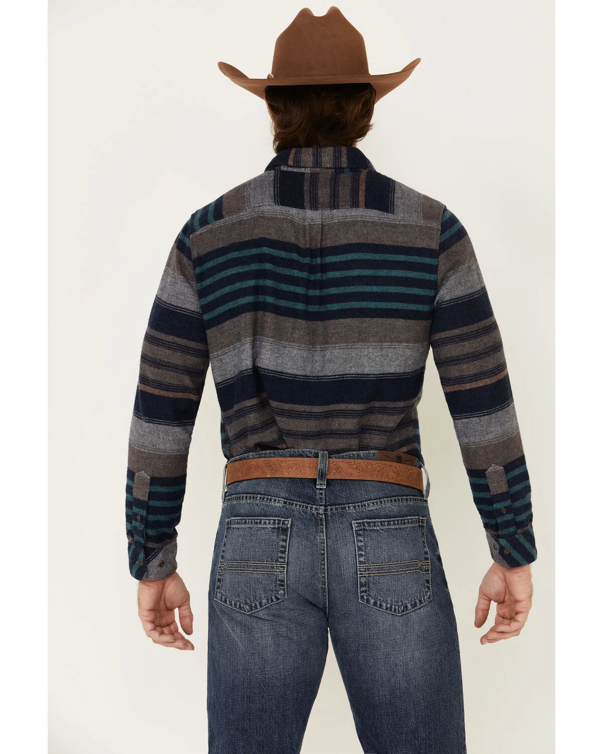 Product Name:  United By Blue Men's Brownstone Responsible Striped Long Sleeve Western Flannel Shirt