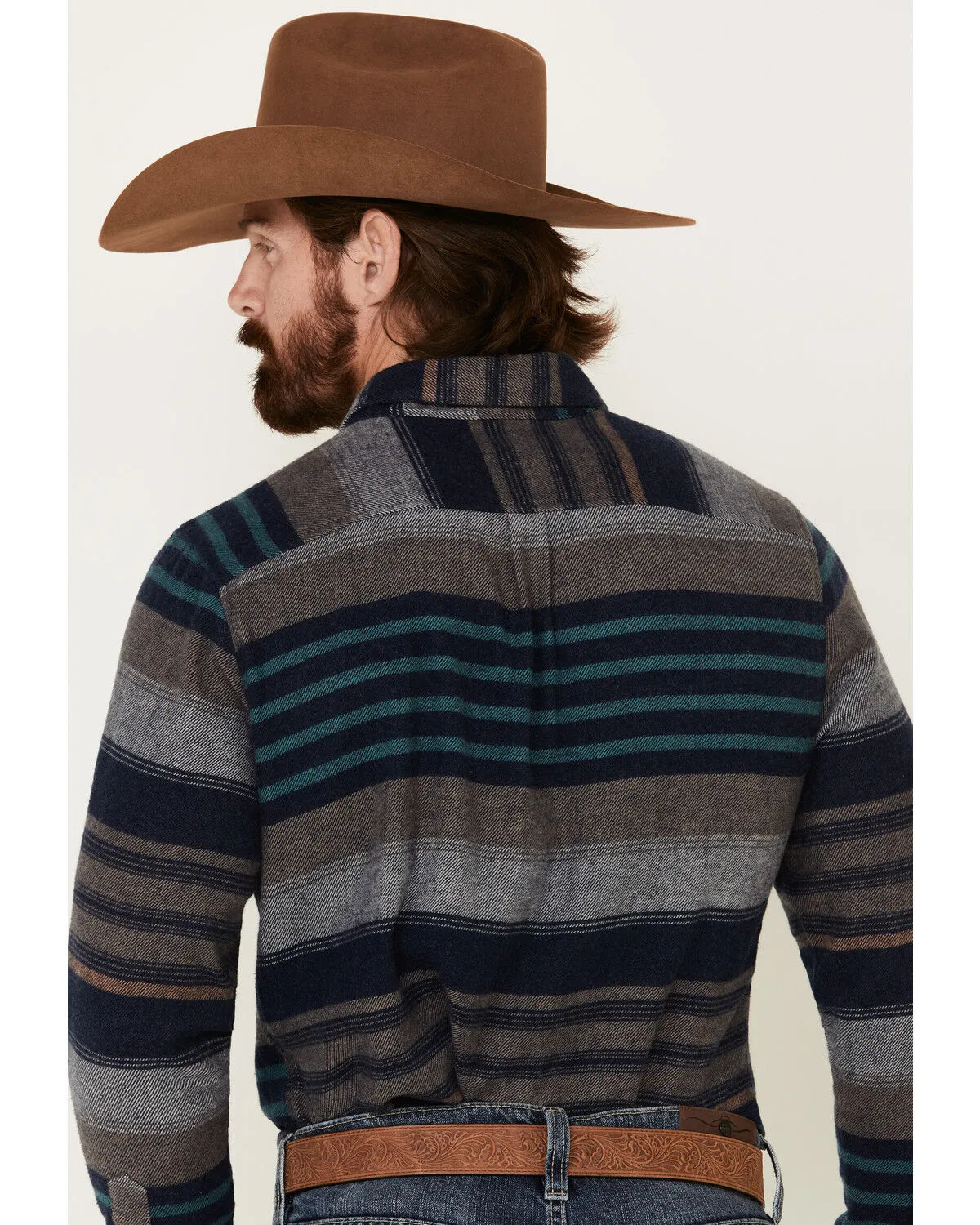 Product Name:  United By Blue Men's Brownstone Responsible Striped Long Sleeve Western Flannel Shirt