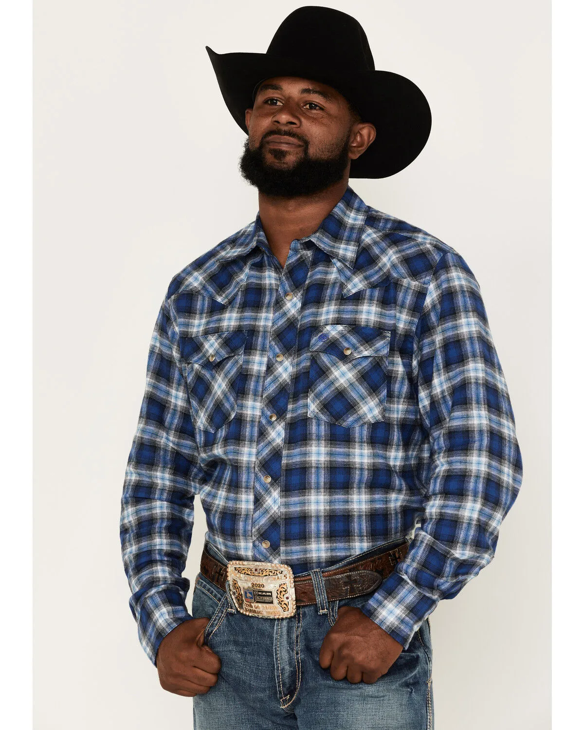 Product Name:  Wrangler Retro Men's Plaid Print Long Sleeve Snap Western Flannel Shirt