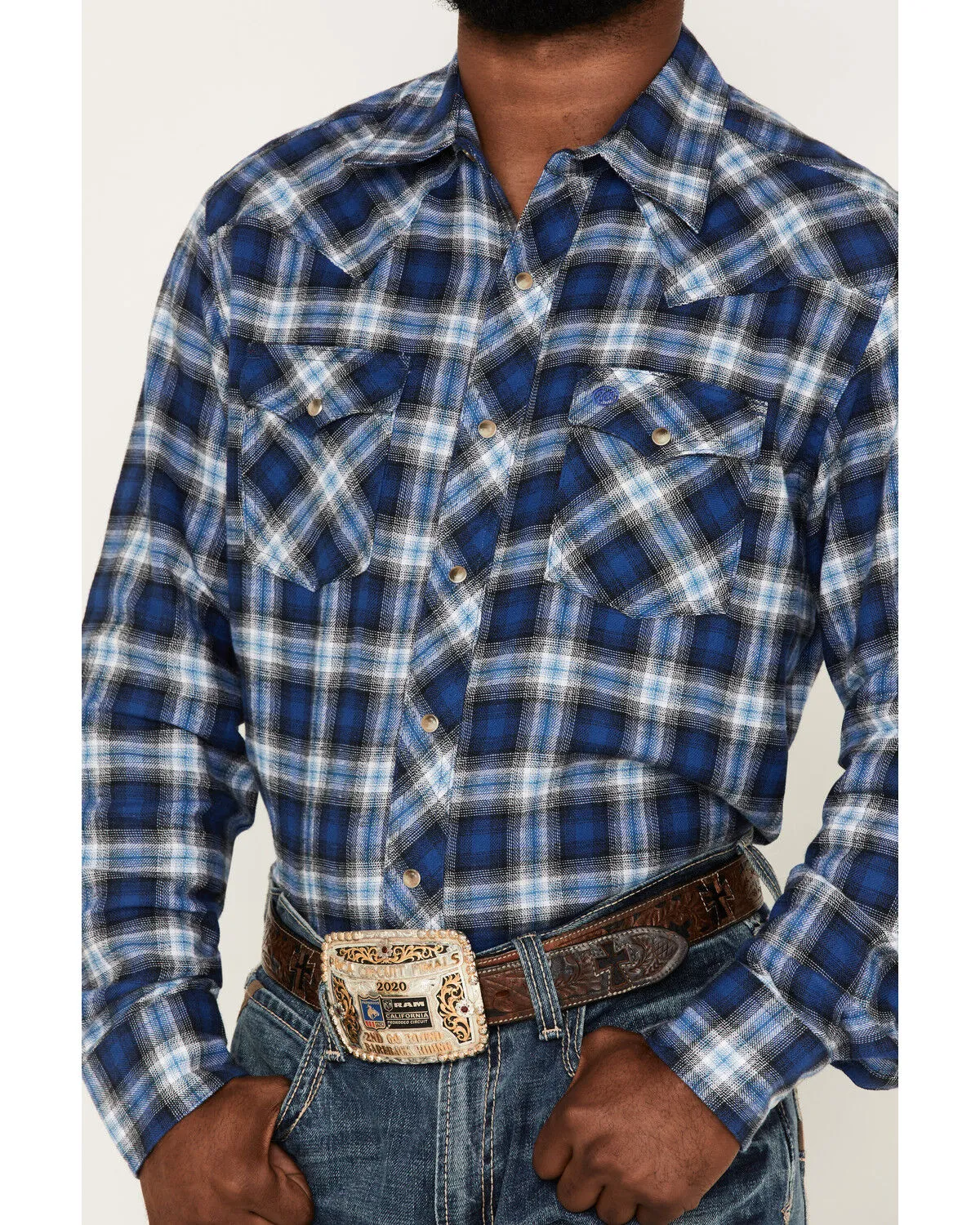 Product Name:  Wrangler Retro Men's Plaid Print Long Sleeve Snap Western Flannel Shirt