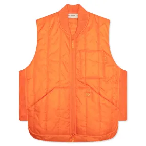 Puffer Vest in Carnelian Orange