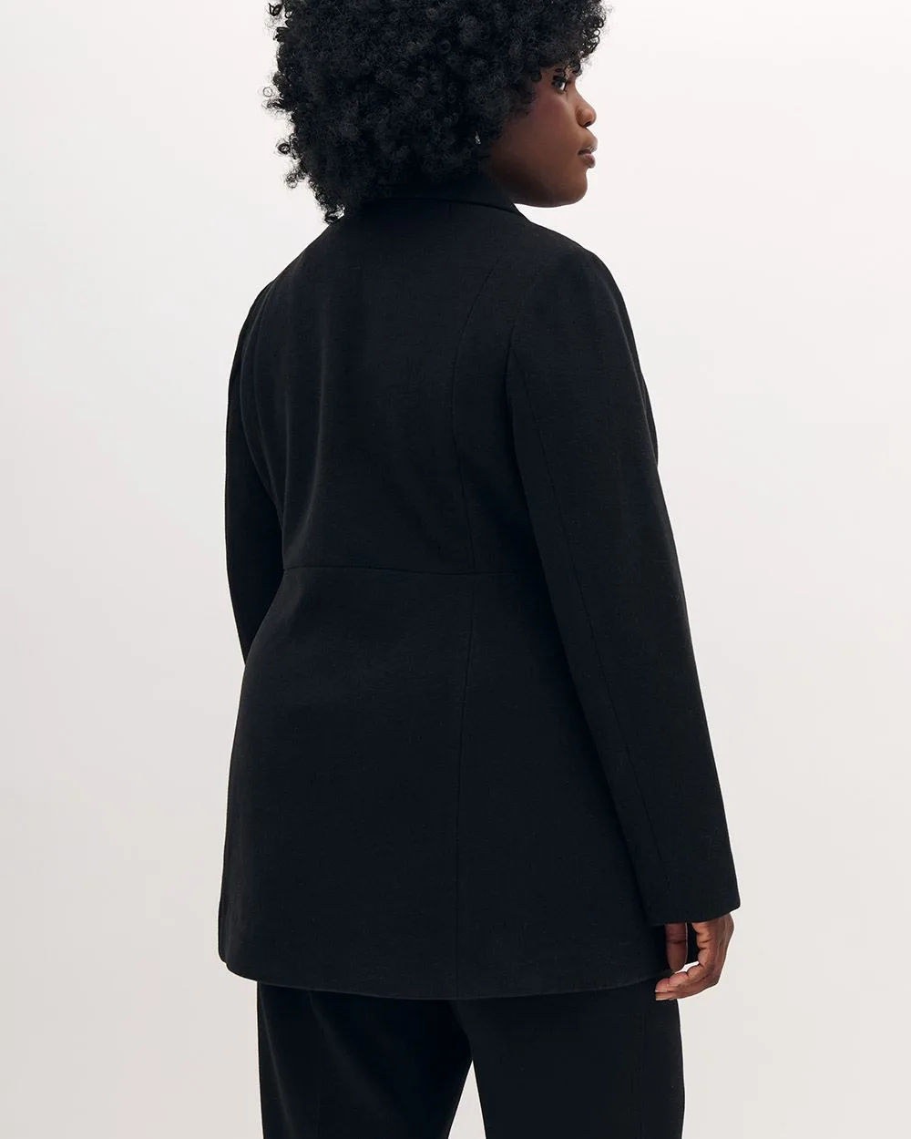 Responsible, Short Black Military Wool Coat - Addition Elle