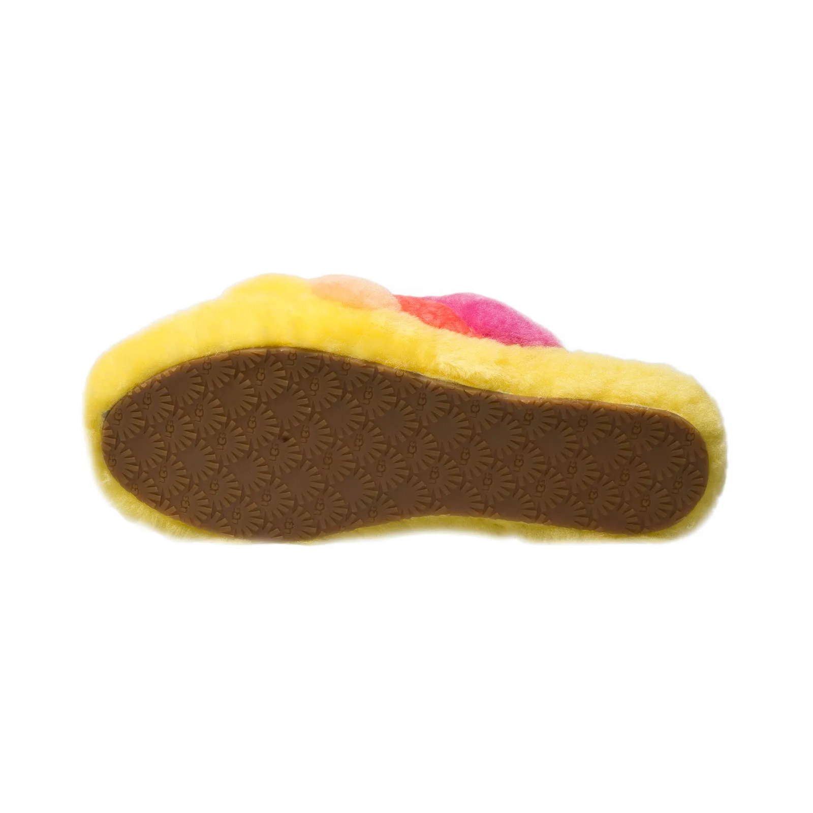 Result: Men's UGG Fluff Yeah Slide Pride Rainbow Yellow Slippers