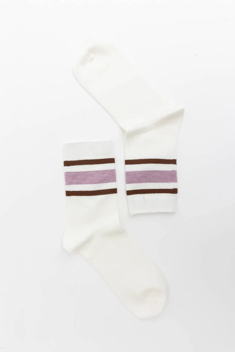 Retro Stripe Crew Socks