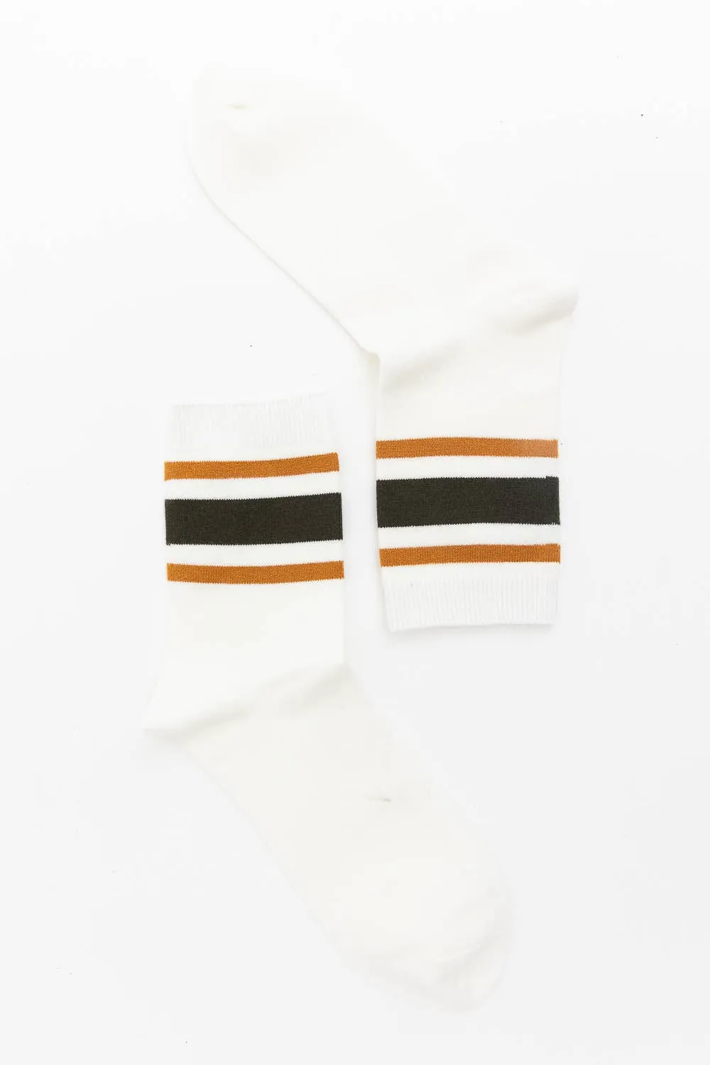 Retro Stripe Crew Socks