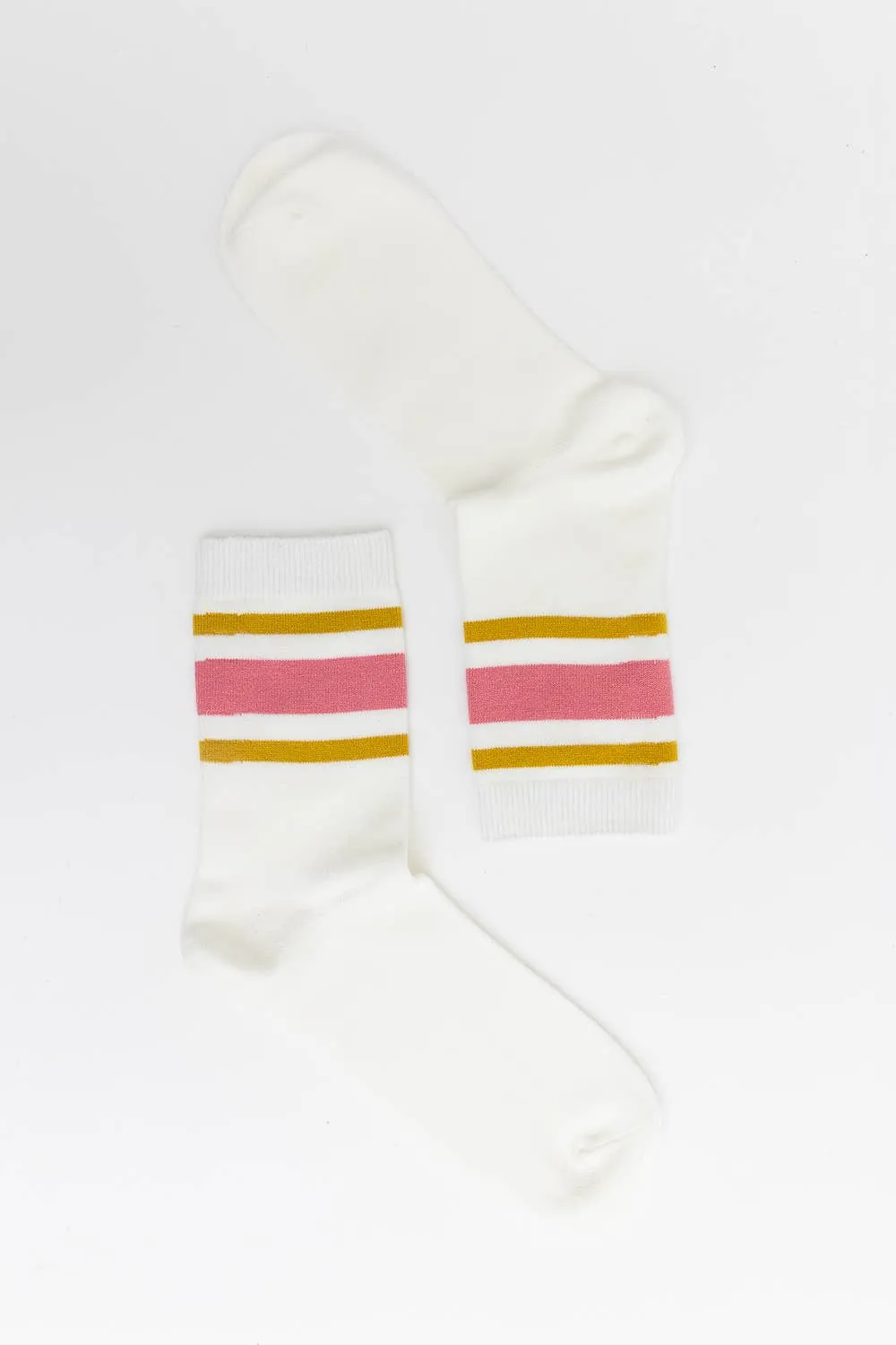 Retro Stripe Crew Socks