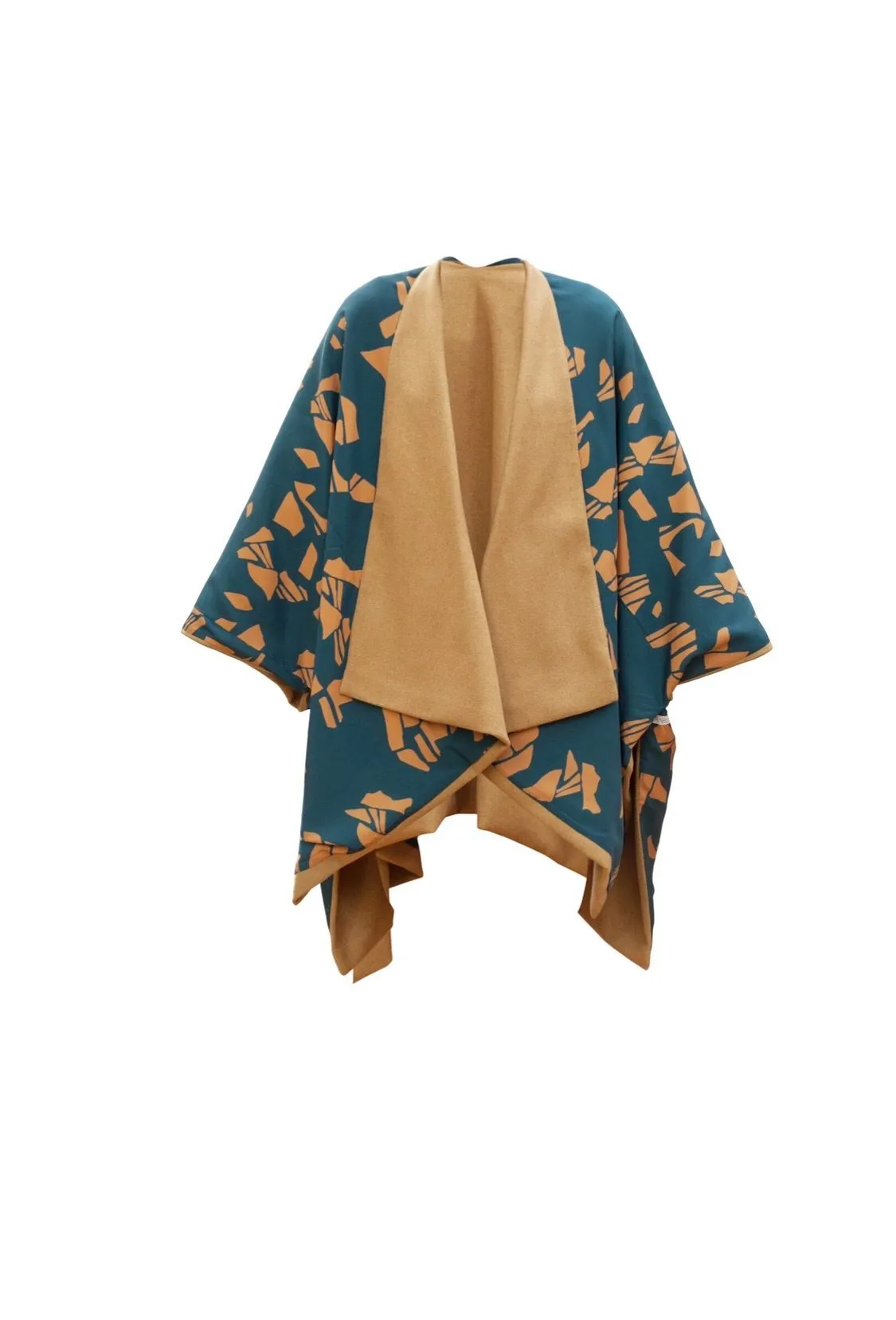 Reversible Poncho - Yraf Blue