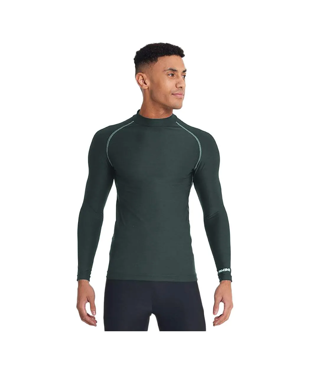 Rhino Mens Thermal Underwear Long Sleeve Base Layer Vest Top (Bottle Green) - UTRW1276