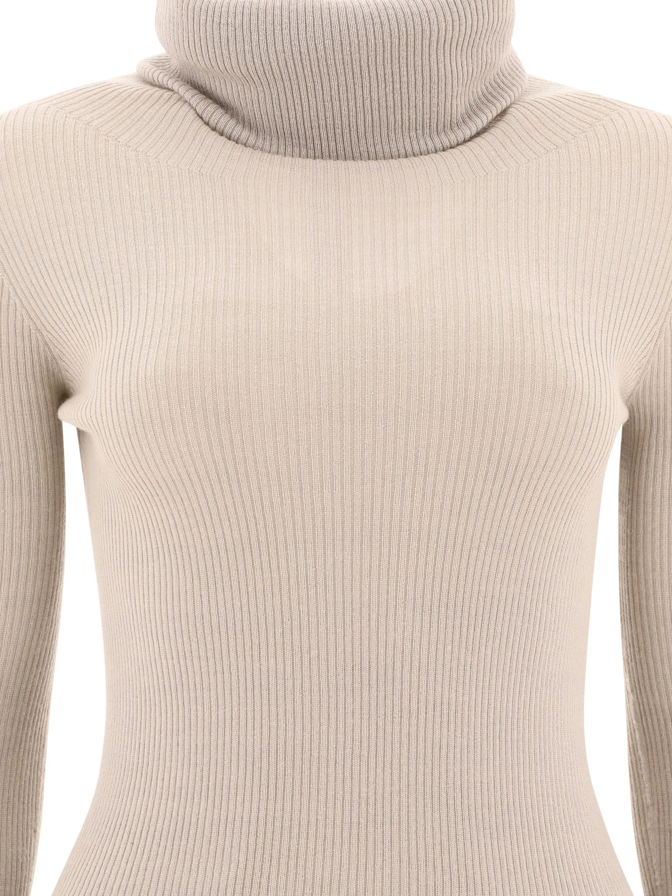 RIBBED TUBE TURTLENECK SWEATER