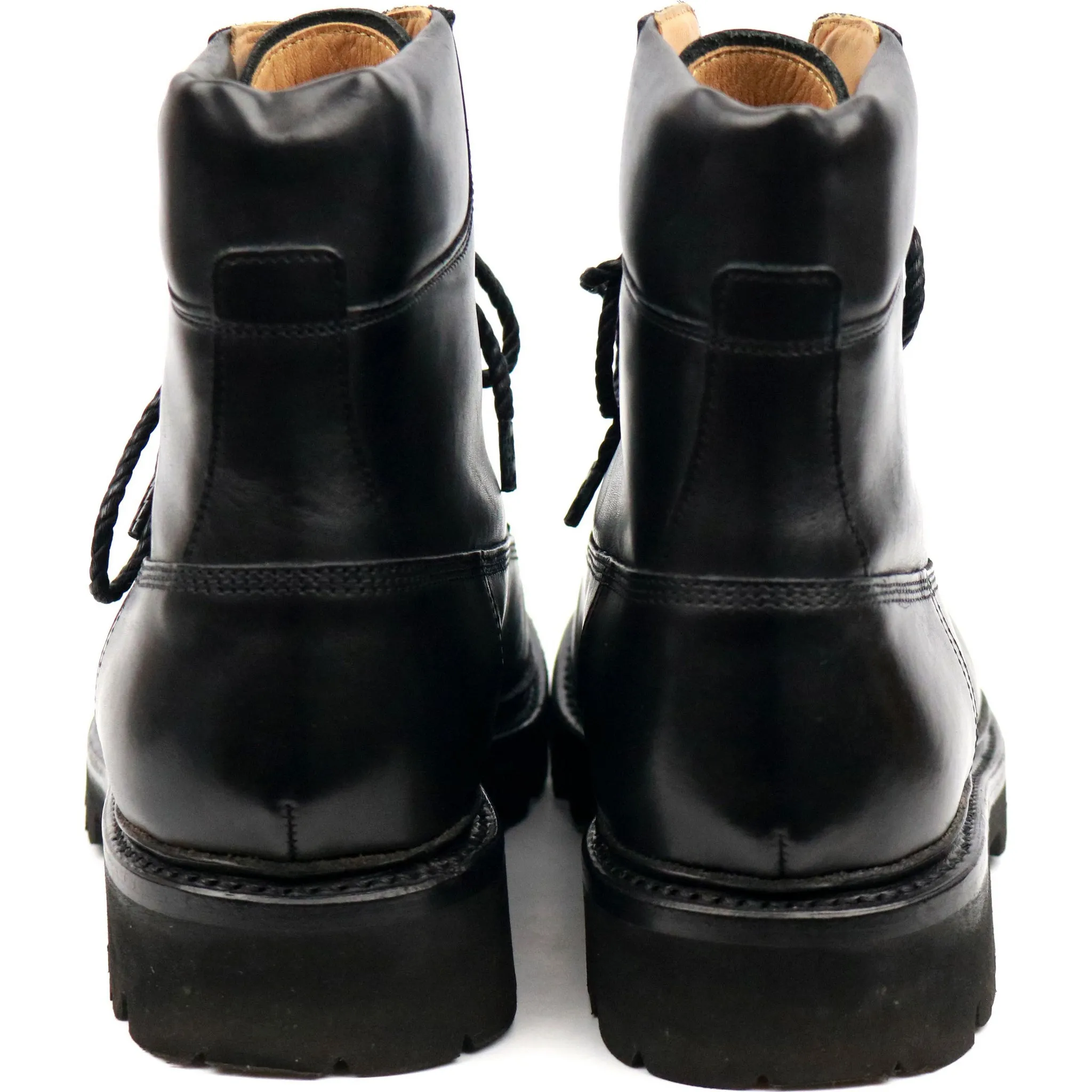 'Rutherford' Black Leather Hiker Boots UK 6.5 G