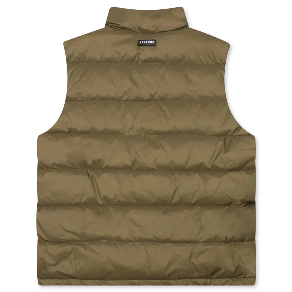 Sherman Convertible Puffer Vest - Olive Shop Now