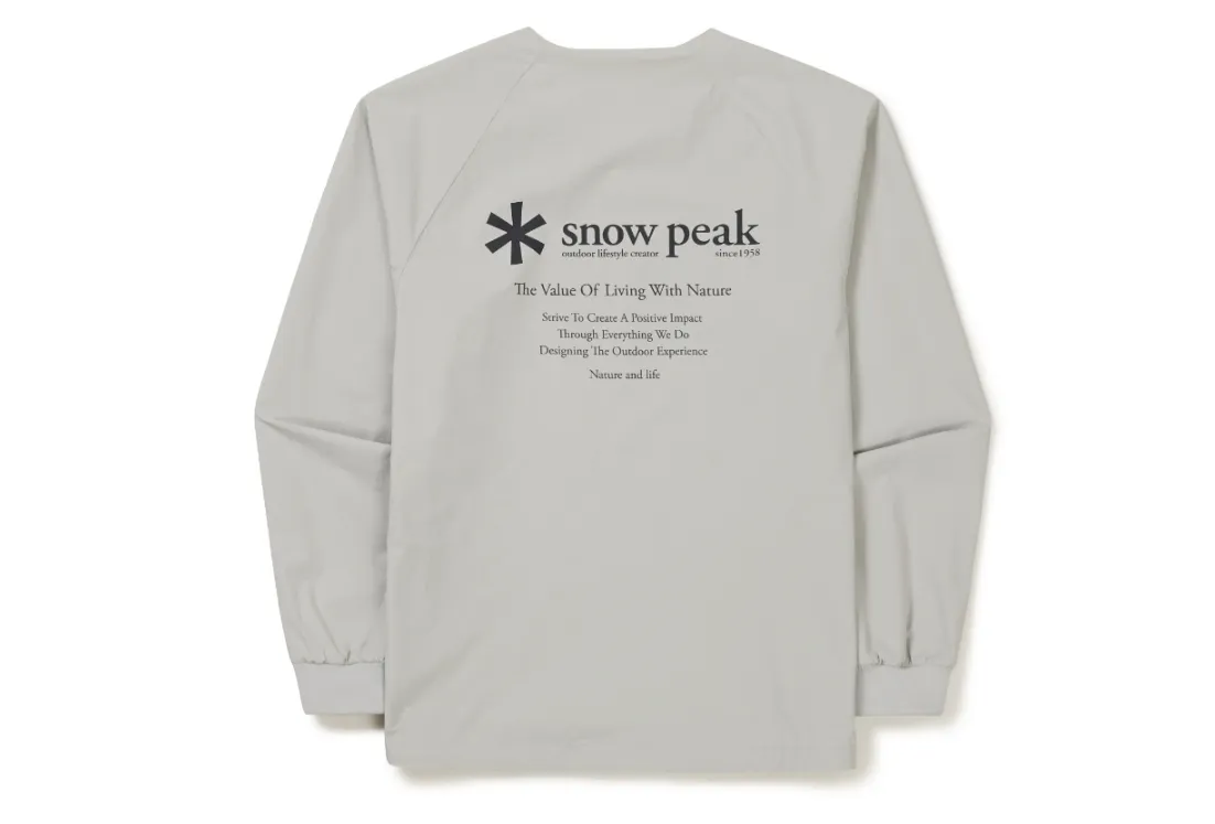 Snow Peak Street Style Long Sleeves Plain Logo Sweatshirts - Buy Now