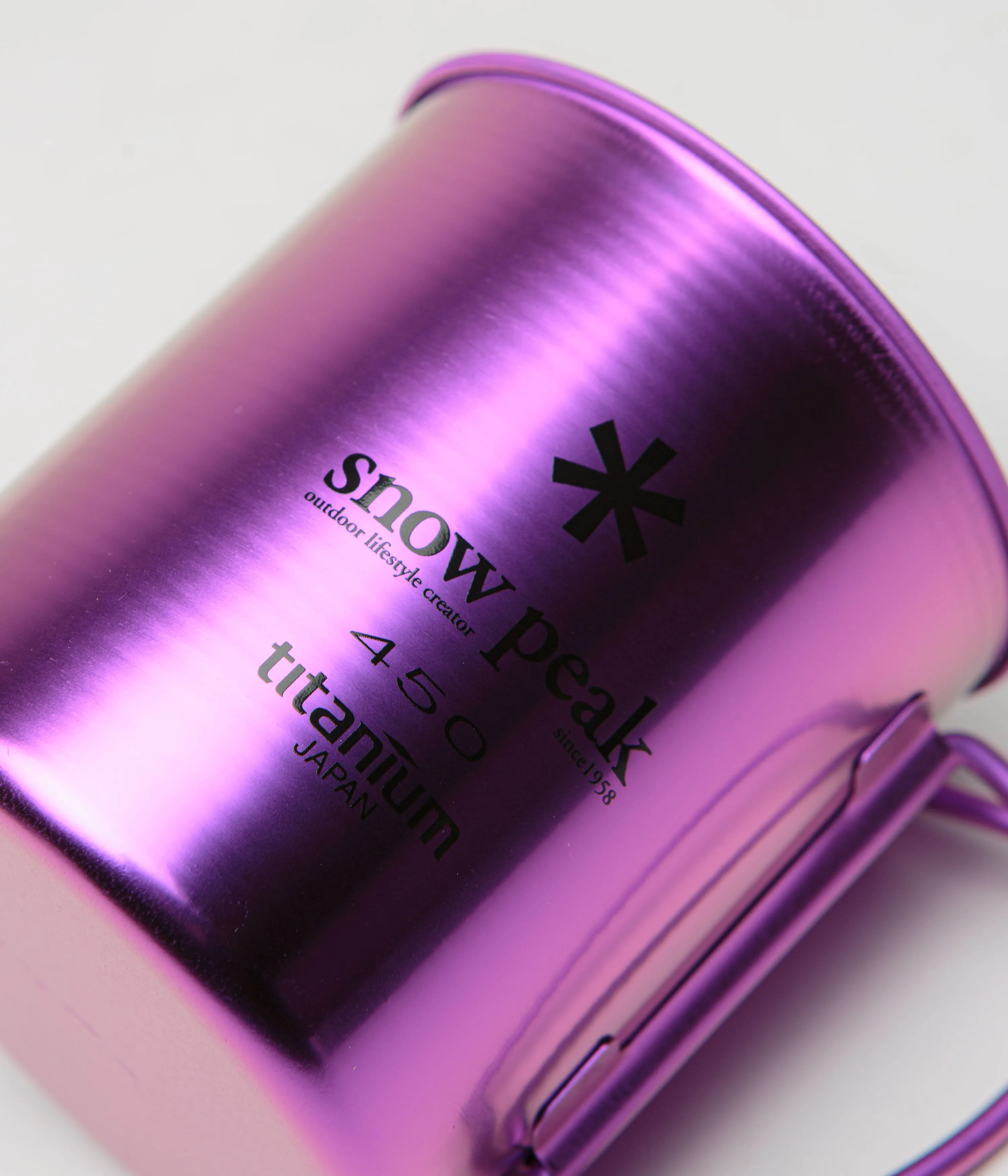 Snow Peak Titanium 450ml Mug, Purple Anodized