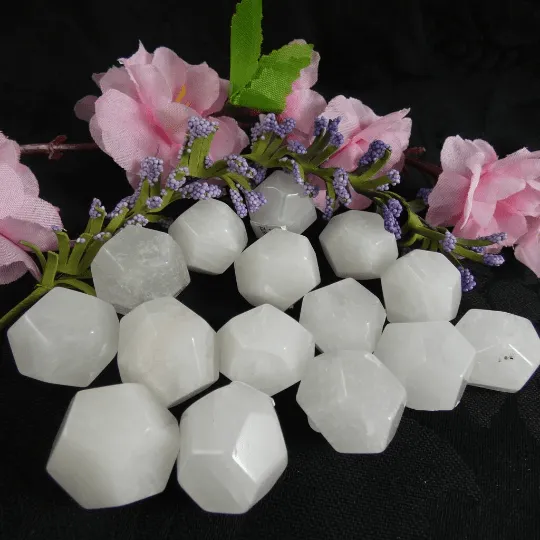 Snow Quartz Crystal Polyhedron