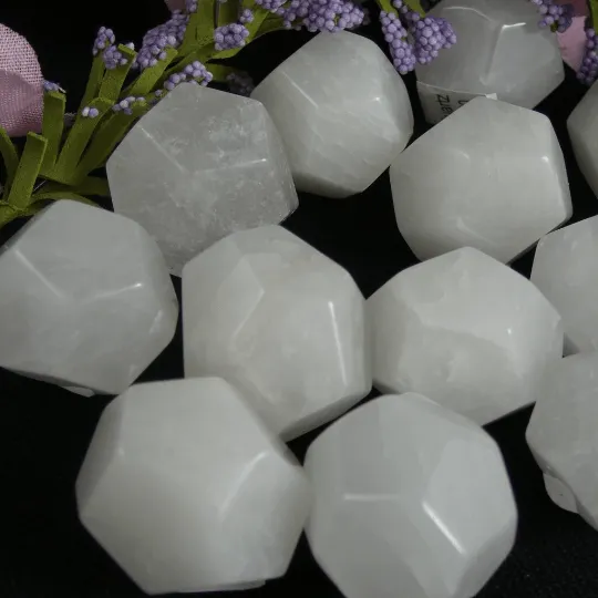 Snow Quartz Crystal Polyhedron