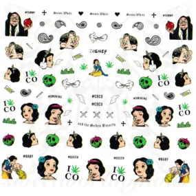 Snow White Green Apple Nail Art Water Decals - 1 Result