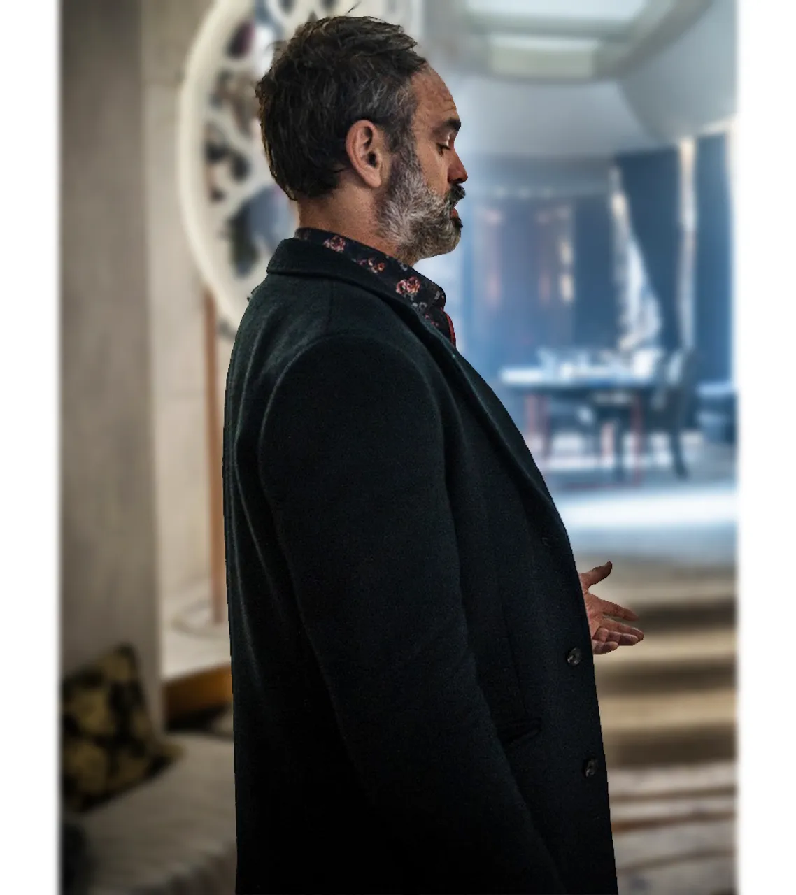 Snowpiercer 2020 Steven Ogg Black Wool Coat