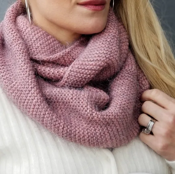 Soft Warm Mauve Infinity Scarf - Shop Now!