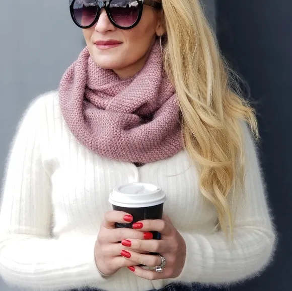 Soft Warm Mauve Infinity Scarf - Shop Now!