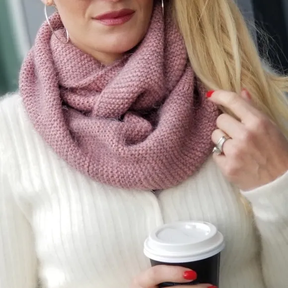 Soft Warm Mauve Infinity Scarf - Shop Now!