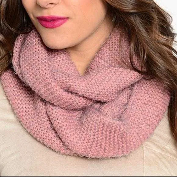 Soft Warm Mauve Infinity Scarf - Shop Now!