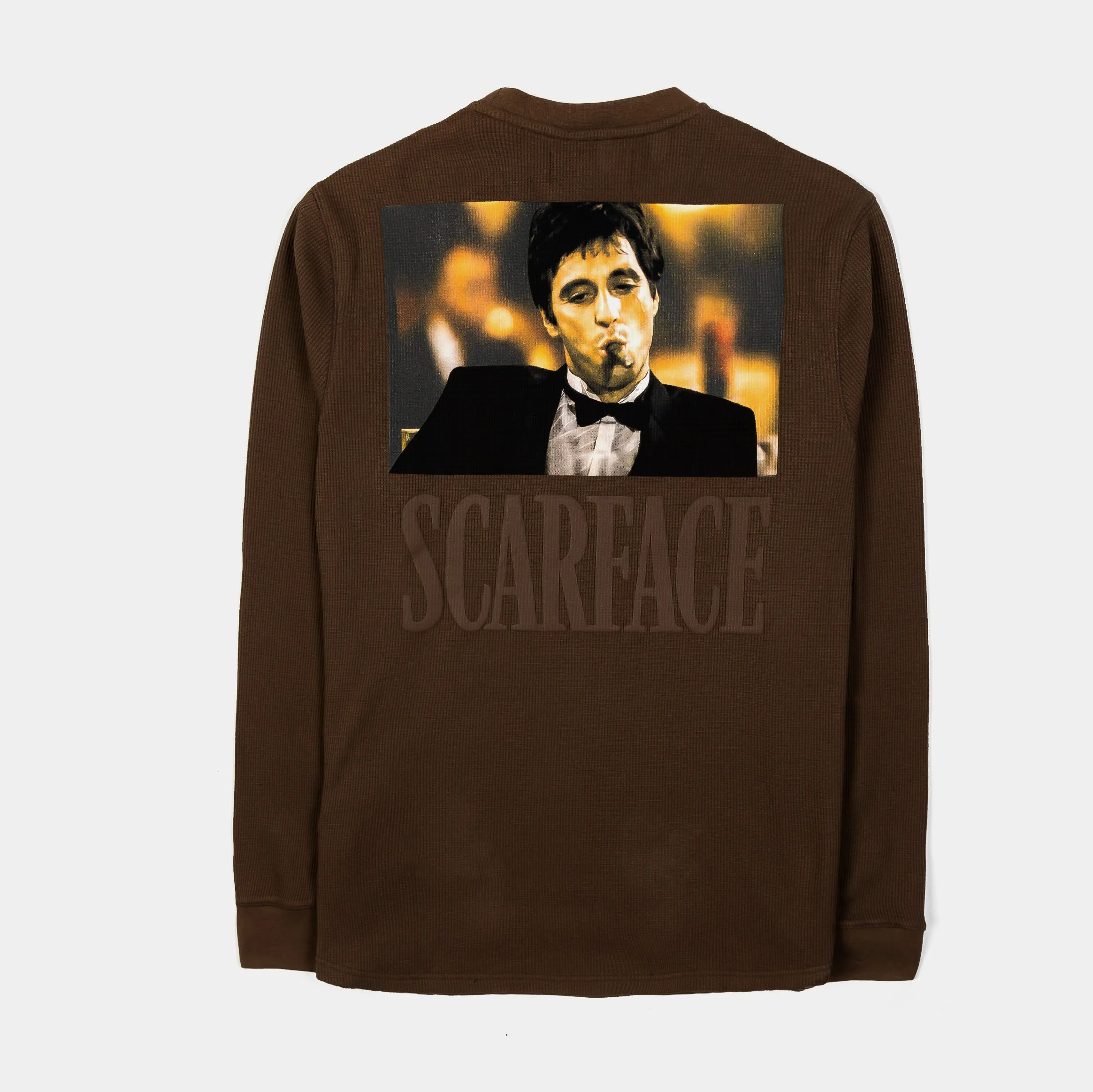 SP Scarface Logo Thermal Brown Long Sleeve Shirt