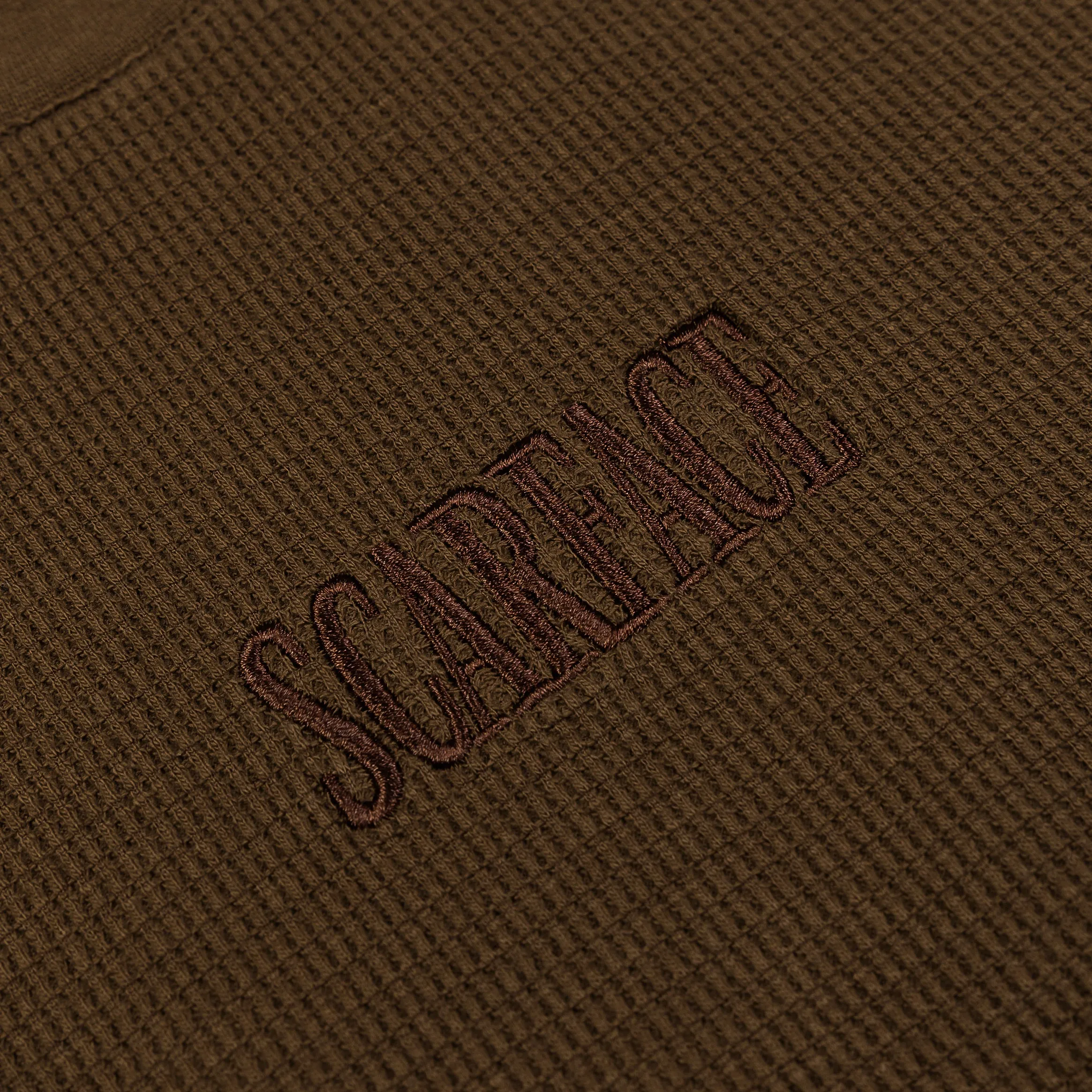 SP Scarface Logo Thermal Brown Long Sleeve Shirt