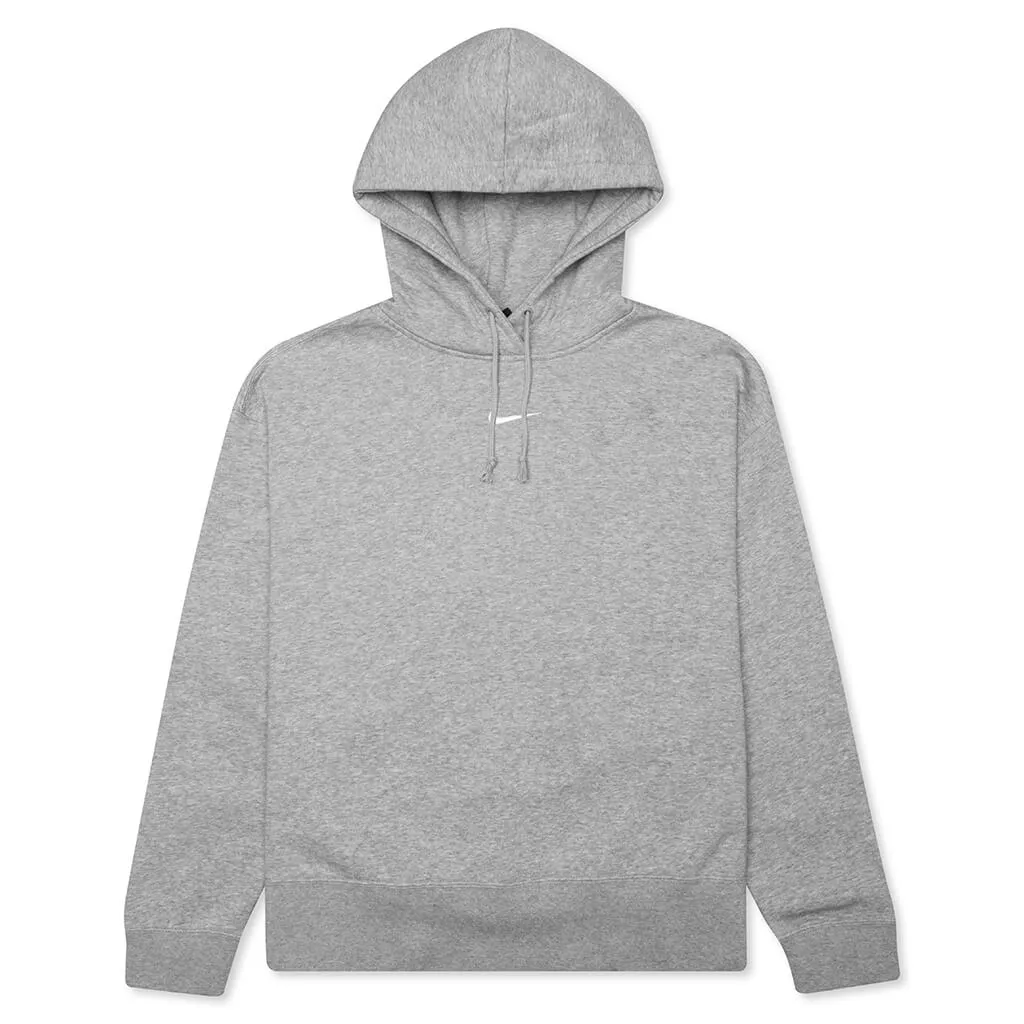 Sportswear Collection Women's Oversized Fleece Hoodie - Dark Grey Heather