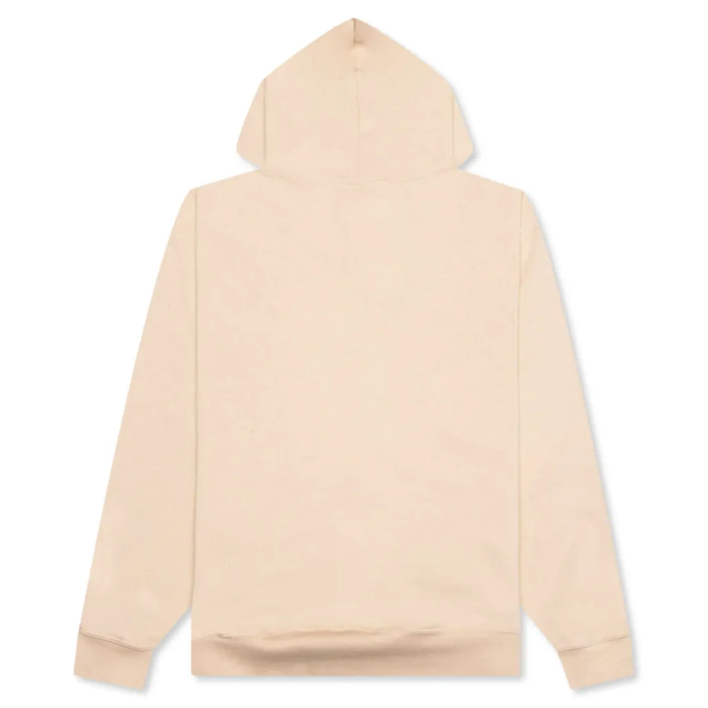 Sportswear Collection Women's Oversized Fleece Hoodie in Sanddrift/White