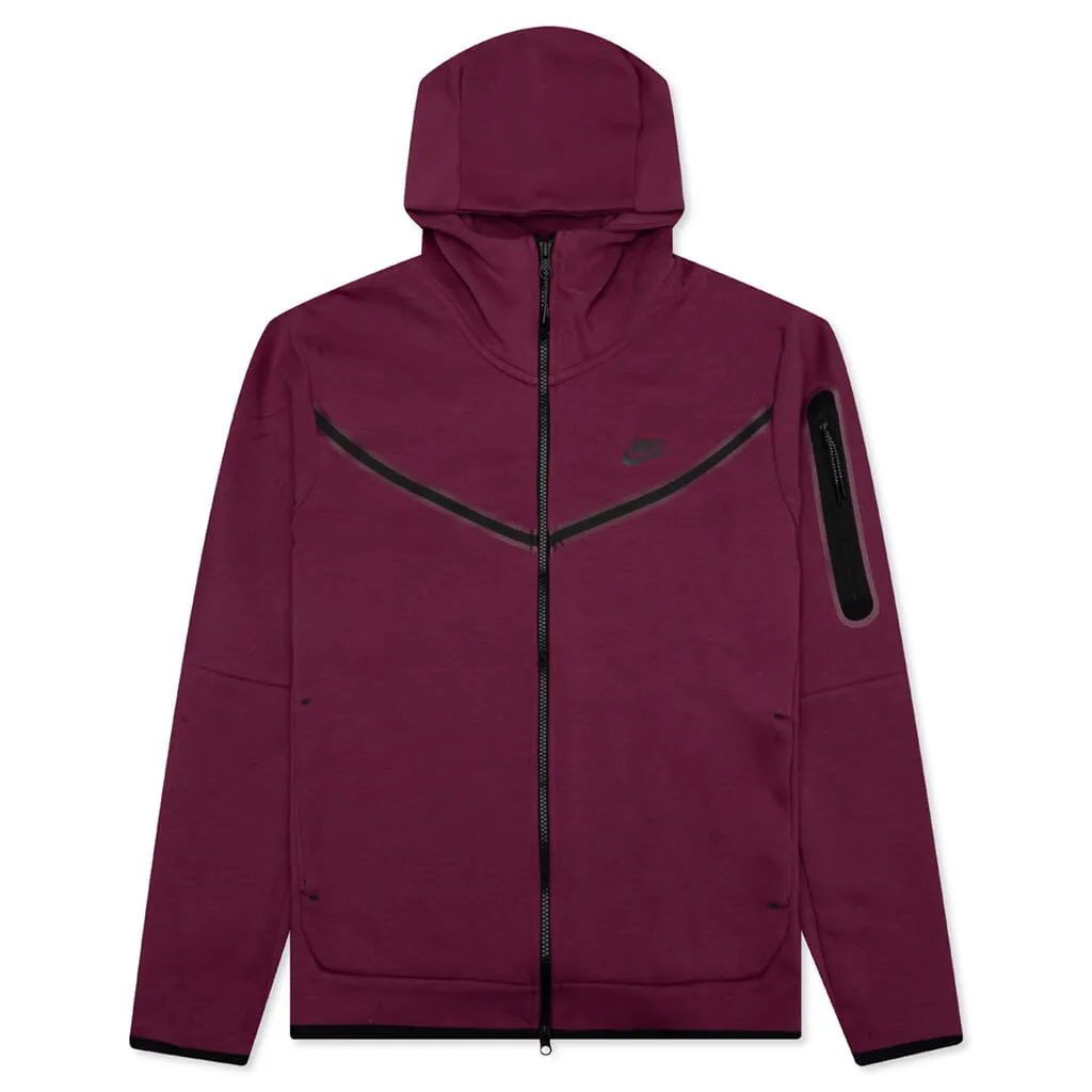 Sportswear Tech Fleece Full Zip Hoodie Rosewood Black