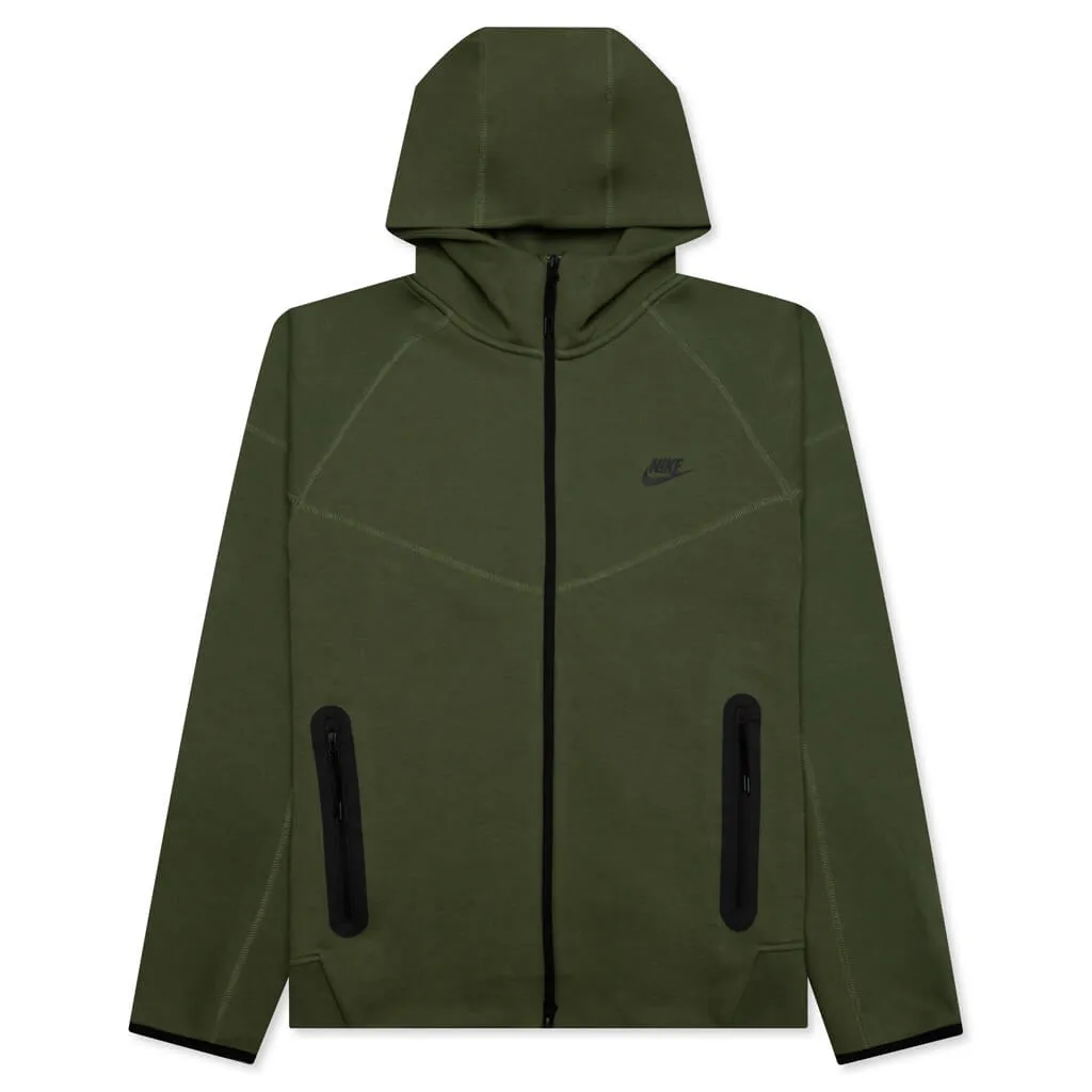 Sportswear Tech Fleece Windrunner Hoodie - Medium Olive/Black - Full Zip