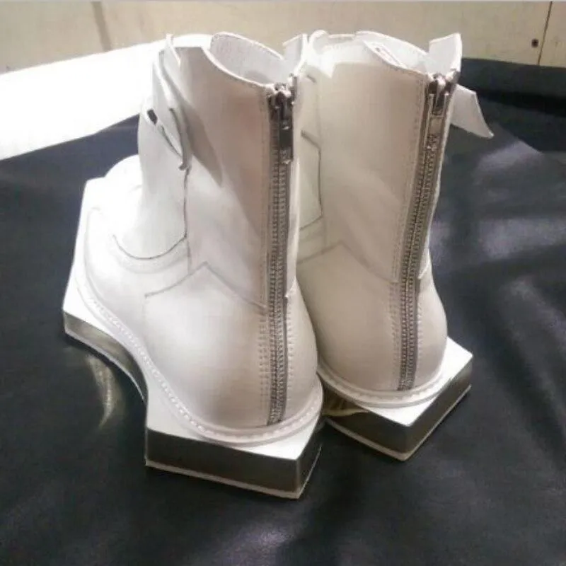 Spring Autumn Men's Genuine Leather Vintage Ankle Boots - Runway Fashion