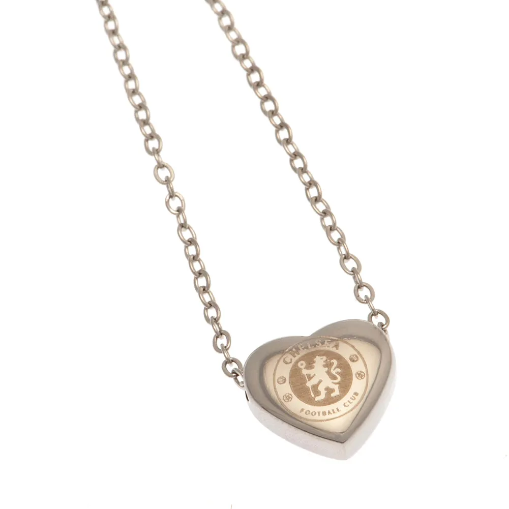 Stainless Steel Heart Necklace for Chelsea FC