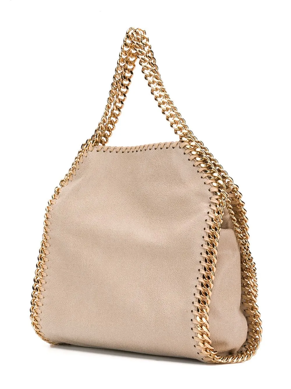 STELLA MCCARTNEY Butter Cream And Gold Mini Falabella Tote Bag