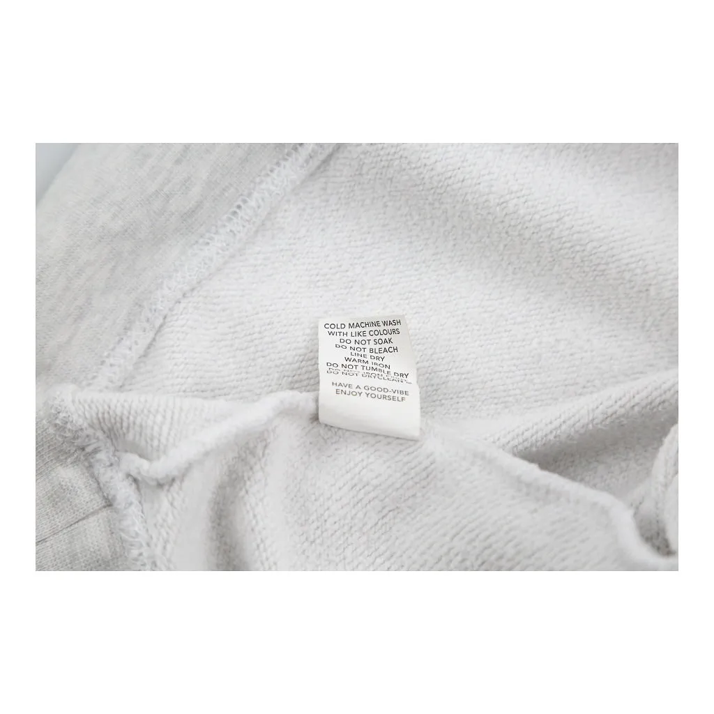 Stussy Spellout Hoodie - Large White Cotton Blend