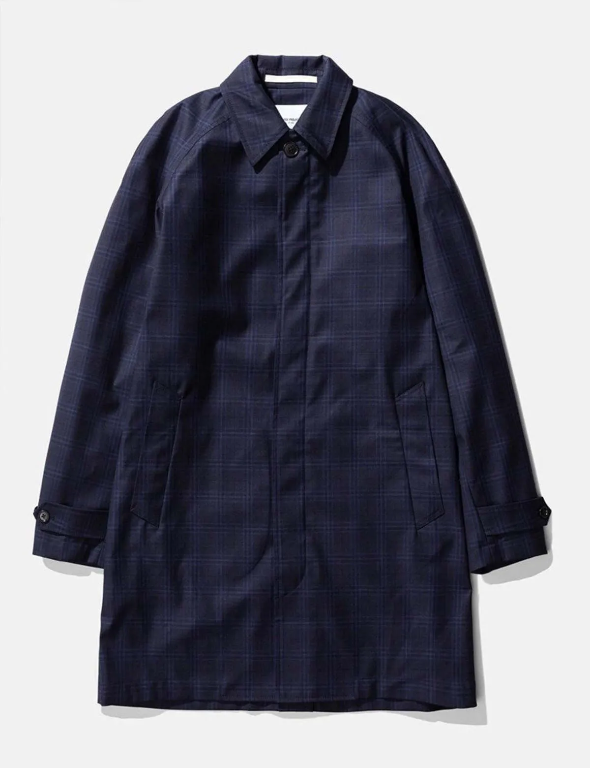 Svalbard 3 Layer Technical Wool Coat - Navy Blue