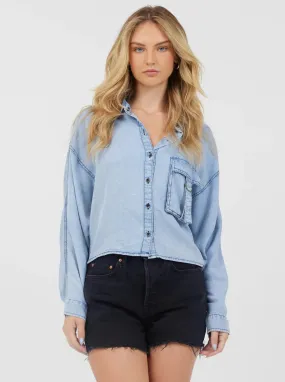 TENCEL Denim Button Down: Tencel Fabric Denim Shirt