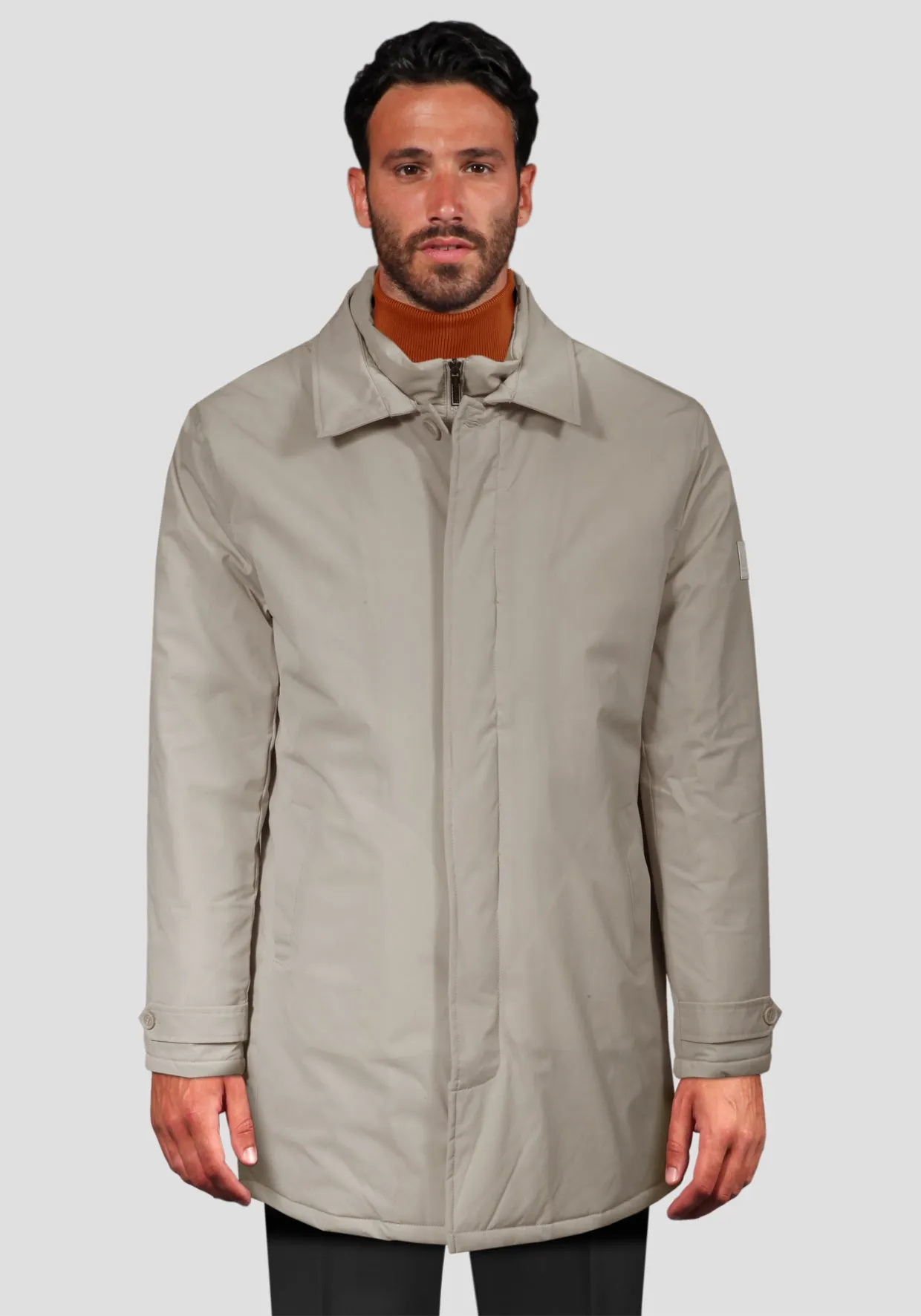 Trench Collo Camicia Pettorina Beige