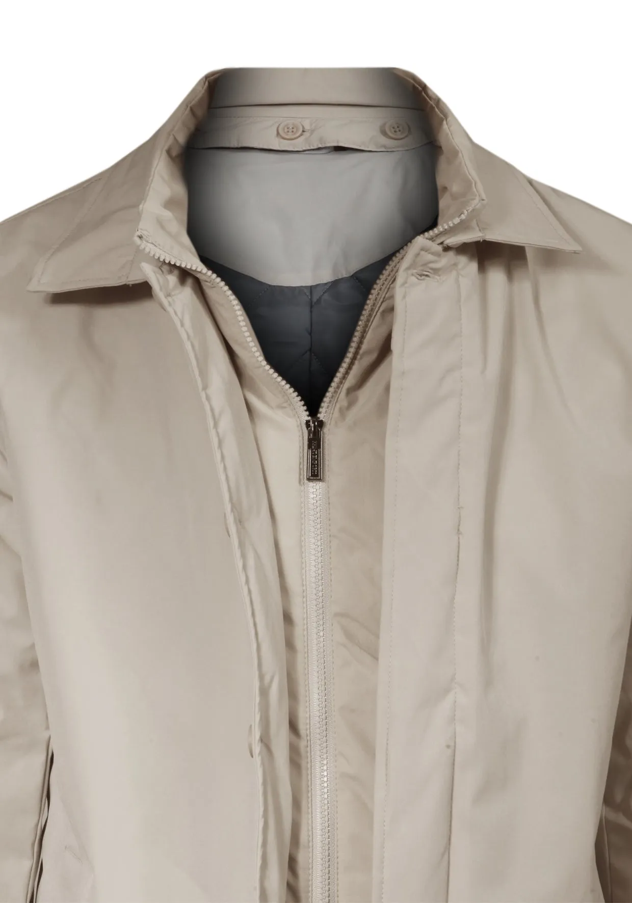 Trench Collo Camicia Pettorina Beige