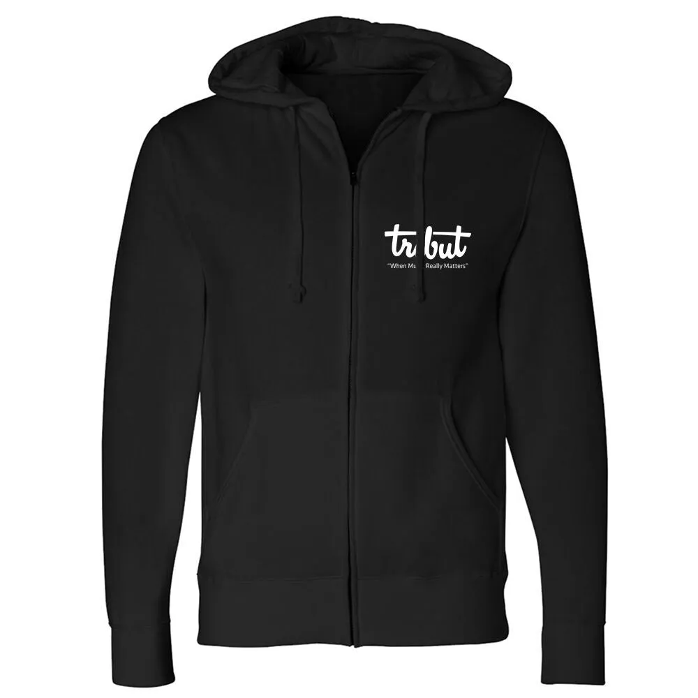 Tribut - Grey Acoustic Sunset Zip-Up Hoodie (Unisex)