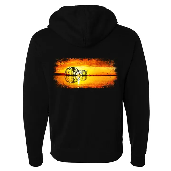 Tribut - Yellow Acoustic Sunset Zip-Up Hoodie (Unisex)