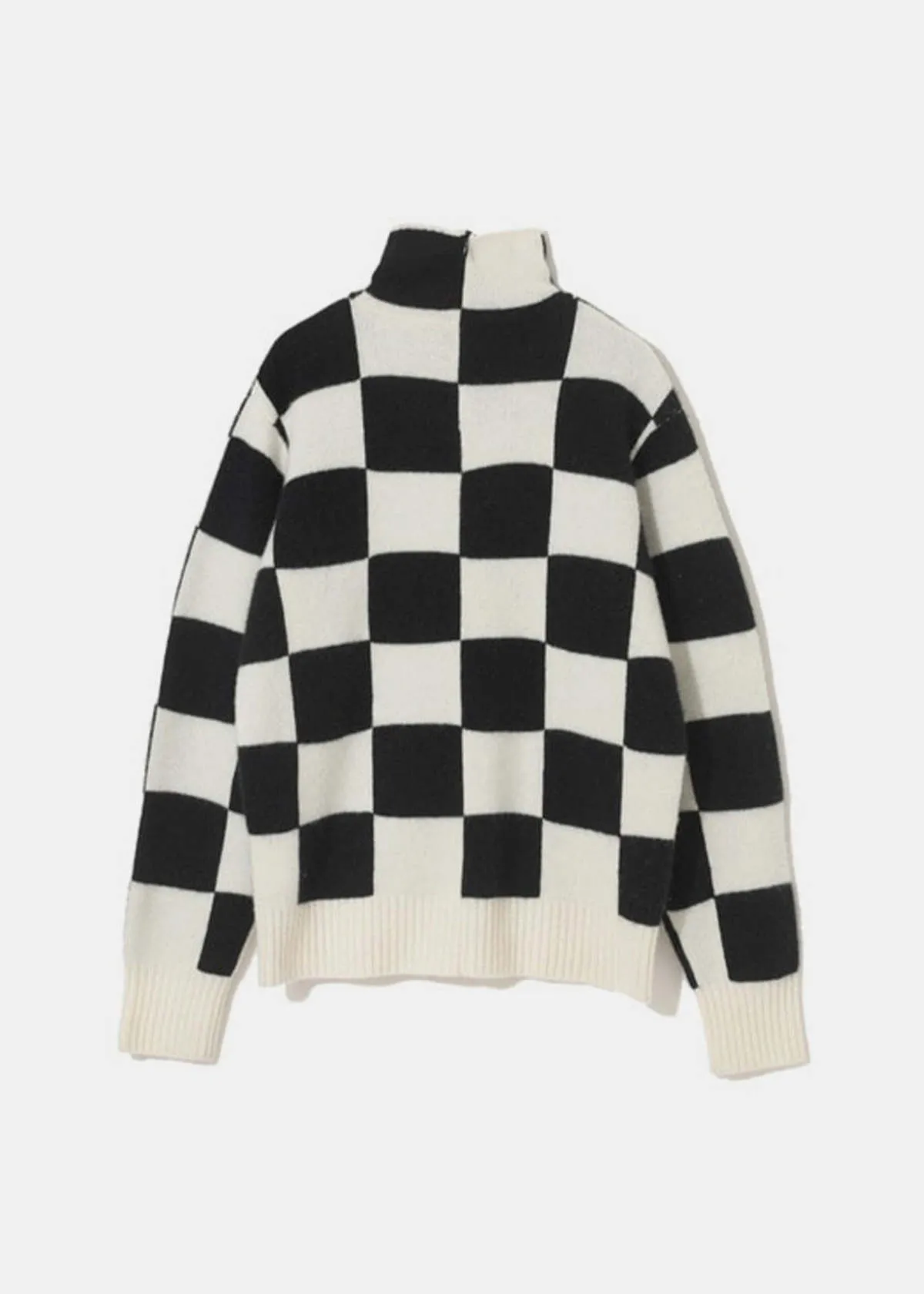 Turtleneck Sweater - Black/White Check