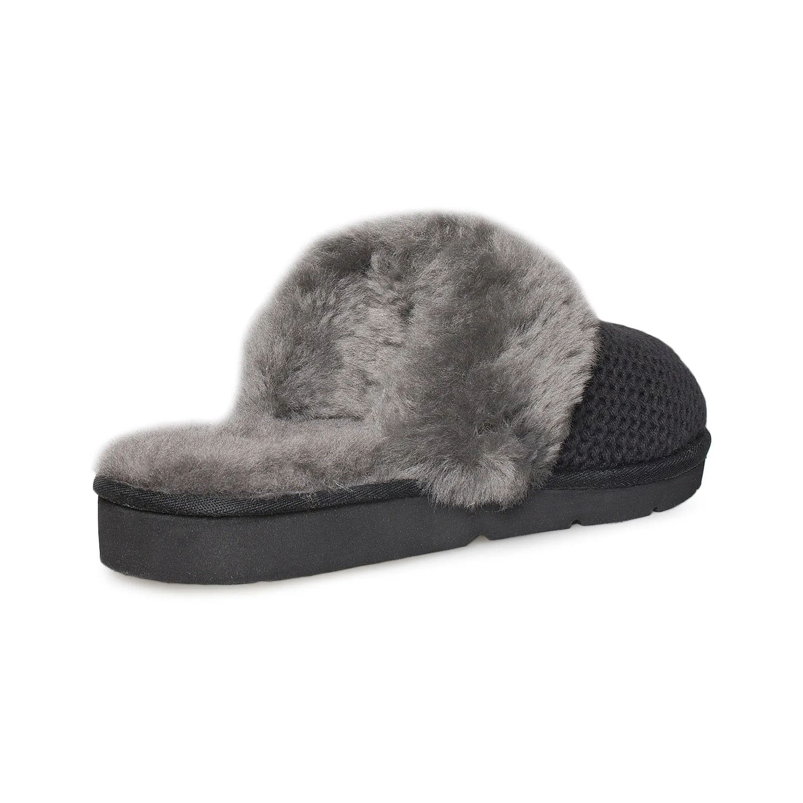 UGG Black Slippers - Cozy Knit Women's