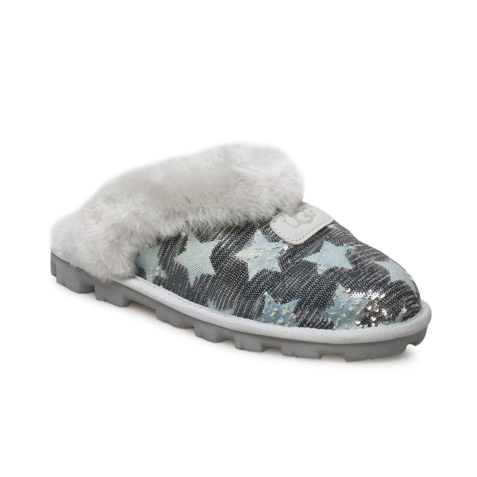 UGG Coquette Slippers - Women's, Grey Violet with Sequin Stars