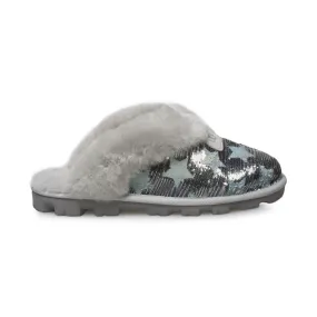 UGG Coquette Slippers - Women's, Grey Violet with Sequin Stars